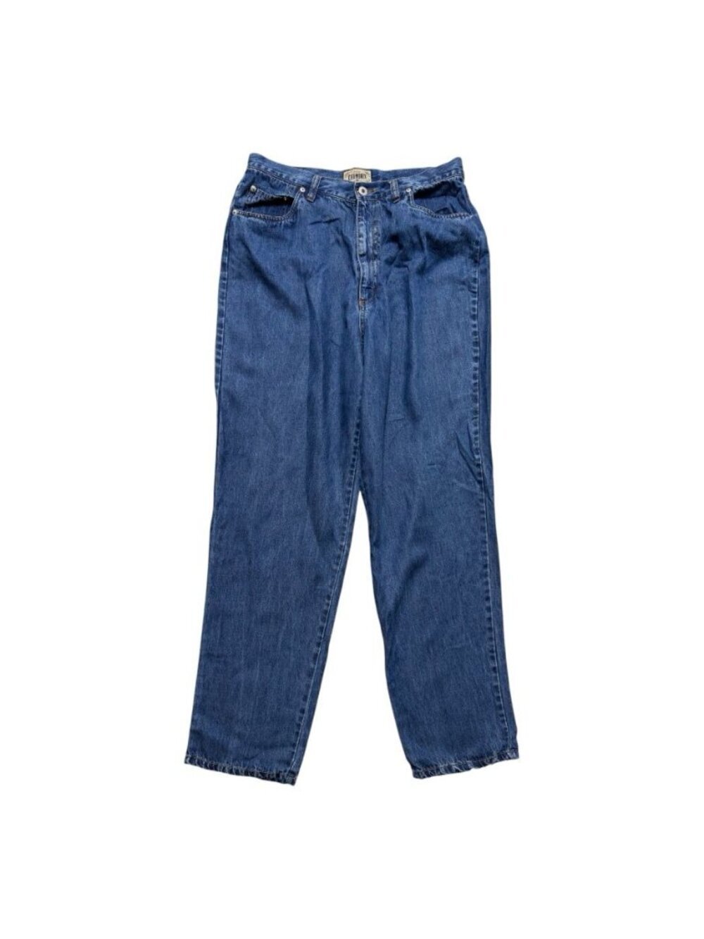 Ciamonix 100% Lyocell Tencel Jeans Size 14 Blue High Rise Tapered